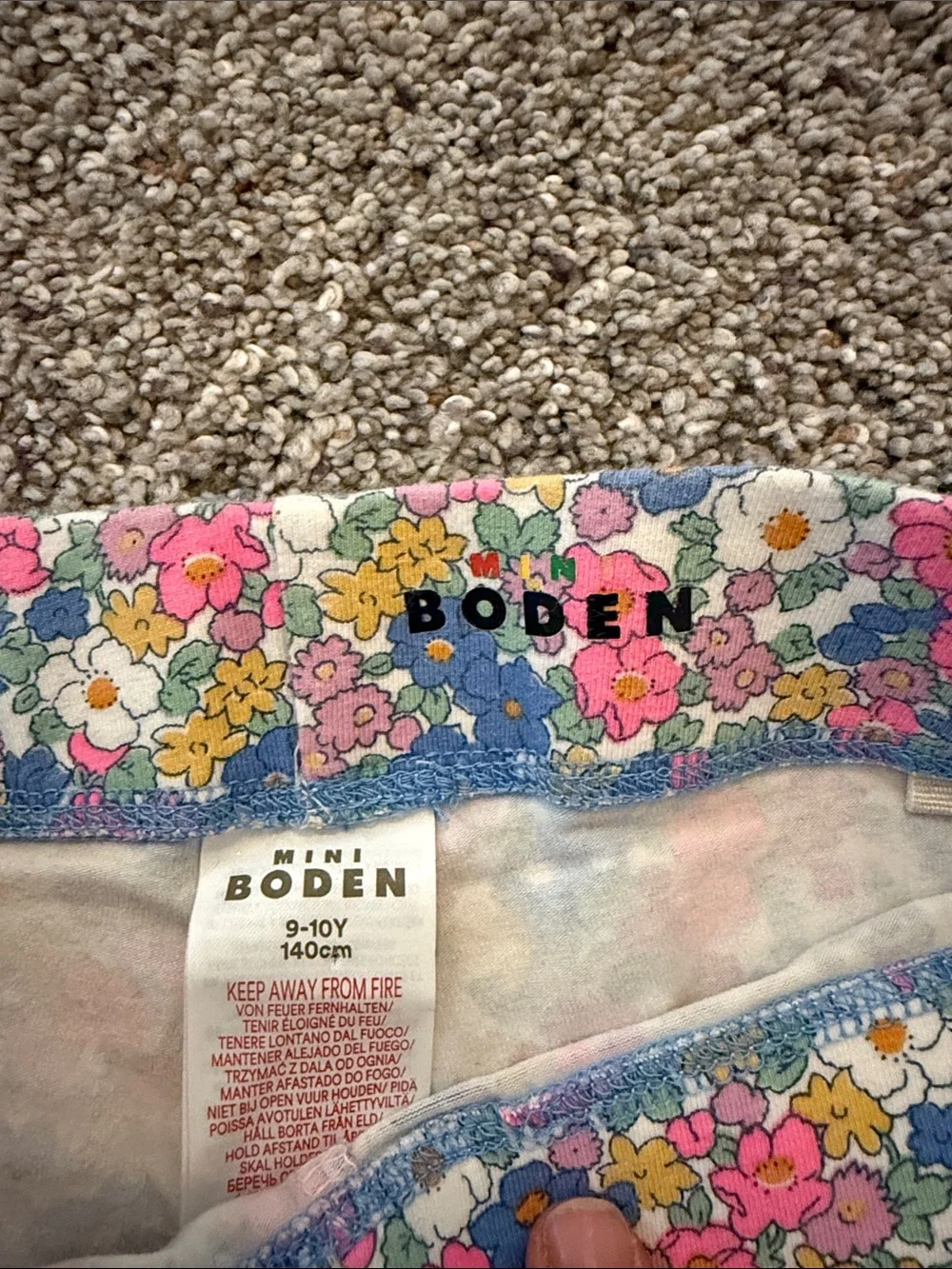 Mini Boden Girls Floral Capri Leggings - Pink, Blue, Yellow & White size 9-10Y